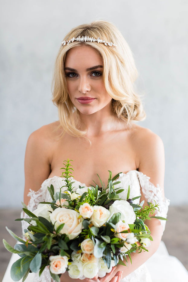 Our halo combs are the perfect bridal hair accessories for your wedding day.